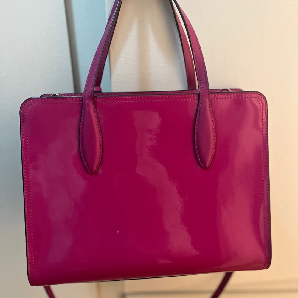 Kate Spade Medium pink patent leather tote purse. - Picture 3 of 4